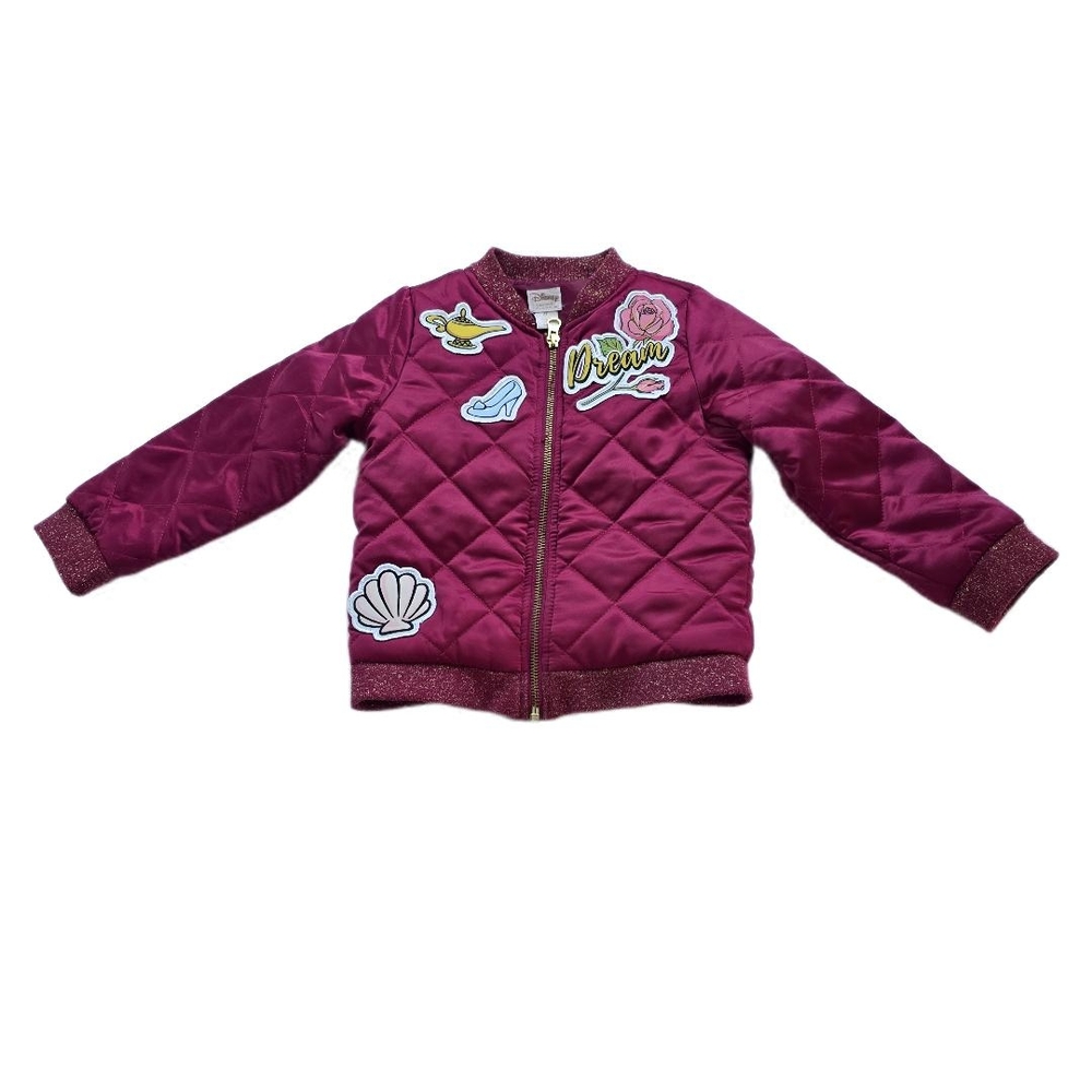 Disney - Girl's Coutour  Dream Quilted Full Zip Bomber Jacket Size 4T